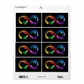 Étiquette Infinity symbol of rainbow comets (Feuille entière)