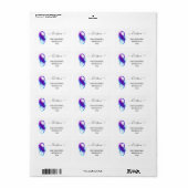 Étiquette Infinity with purple feather (Feuille entière)