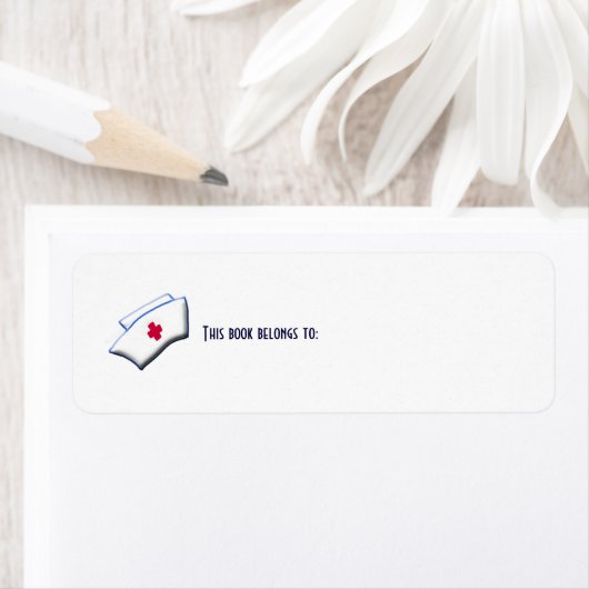 Étiquette Infirmière Casquette/Ce livre appartient à : (En situation)