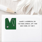 Étiquette Infirmière diplômée Écarts verts (En situation)