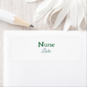 Étiquette Infirmière médecin ajouter le nom texte vert bleu (En situation)