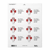 Étiquette Infirmière vintage (Feuille entière)