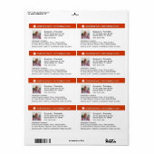 Étiquette - Information d'urgence Contact et ID Mé (Feuille entière)