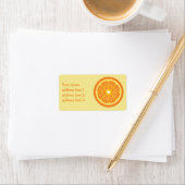 Étiquette Infos De Tranche Orange Et D'Adresse Personnalisée (En situation)