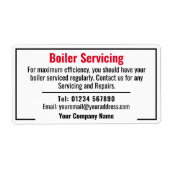 Étiquette Ingénieur de chauffage et d'entretien des chaudièr (Devant)