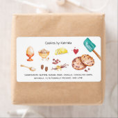 Étiquette Ingrédient alimentaire pour boulangerie de cuisine (En situation)