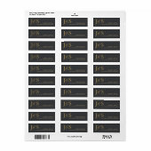 Étiquette Initiales de Mariage d'élégance simple ID1022 de c (Feuille entière)