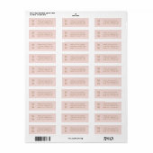 Étiquette Initiales de monogramme élégantes avec adresse de (Feuille entière)