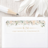 Étiquette Initiales du Mariage de la frontière de Pearl Blus (En situation)