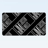 Étiquette Initiales modernes avec nom Monogram Motif