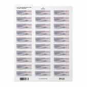 Étiquette Inscrivez-vous pour voter Drapeau américain subtil (Feuille entière)