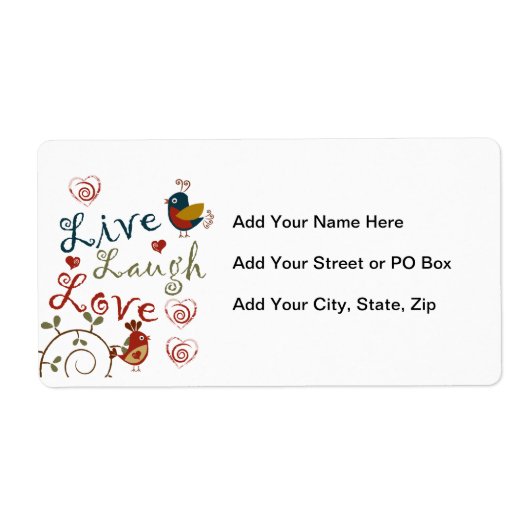 Étiquette Inséparables (Devant)