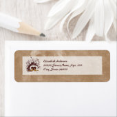 Étiquette Inséparables Brown toscans avec nom (En situation)