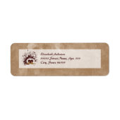 Étiquette Inséparables Brown toscans avec nom (Devant)