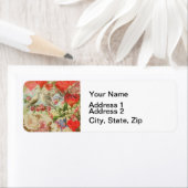 Étiquette Inséparables Coeur antique Vintage (En situation)