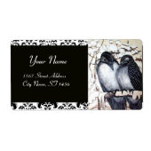 Étiquette INSÉPARABLES D'HIVER, Damask (Devant)