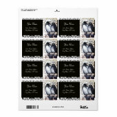 Étiquette INSÉPARABLES D'HIVER, Damask (Feuille entière)