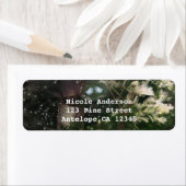 Étiquette Inséparables + Pine Tree Night Rustic Mariage (En situation)