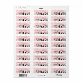 Étiquette Inséparables roses vintages Adresse de retour (Feuille entière)