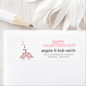 Étiquette Inséparables Valentine (En situation)