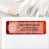 Étiquette Insigne incendie pompier Adresse du pompier (En situation)