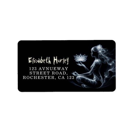 Étiquette Instructeur de Yoga Méditation Lotus Pose Lumineus (Devant)