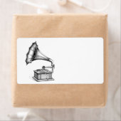 Étiquette Instrument de musique du lecteur de disques phonog (En situation)