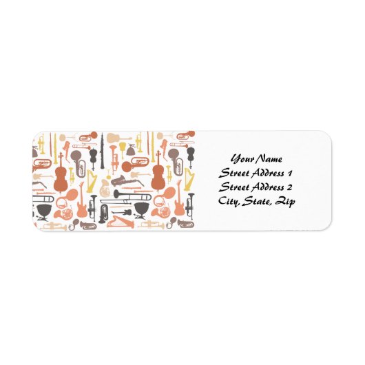 Étiquette Instruments de musique (Devant)