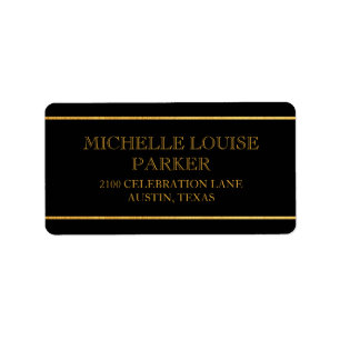 Étiquette Intemporel Gold BLACK Classic Personnalisé