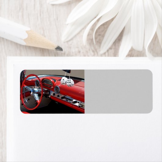 Étiquette Intérieur de voiture classique (En situation)