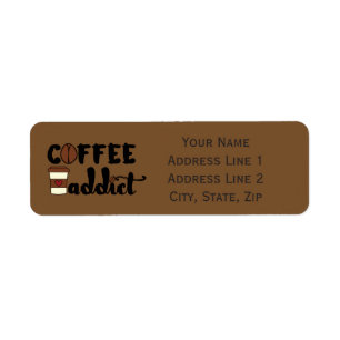 Étiquette Intoxiqué de café II - personnalisez