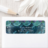 Étiquette Invitation à la fête sous la mer avec des écailles (En situation)