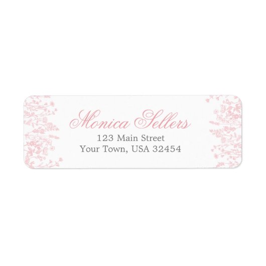 Étiquette Invitation à une Baby Shower avec un nœud rose (Devant)