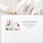 Étiquette Invitation Baby shower Fille de Noël (En situation)