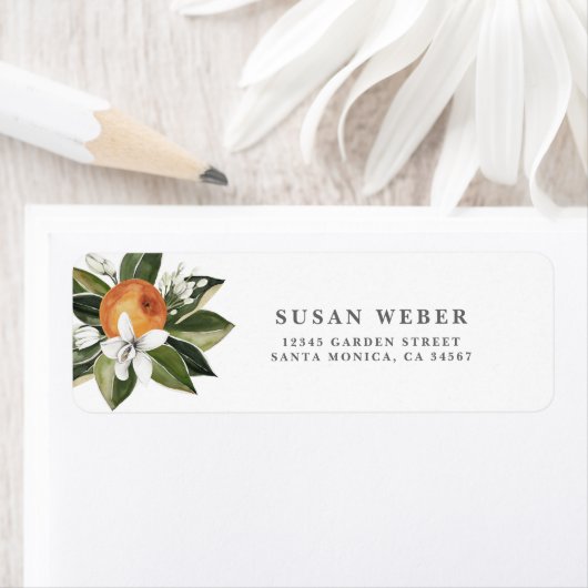 Étiquette Invitation Citrus Oranges (En situation)