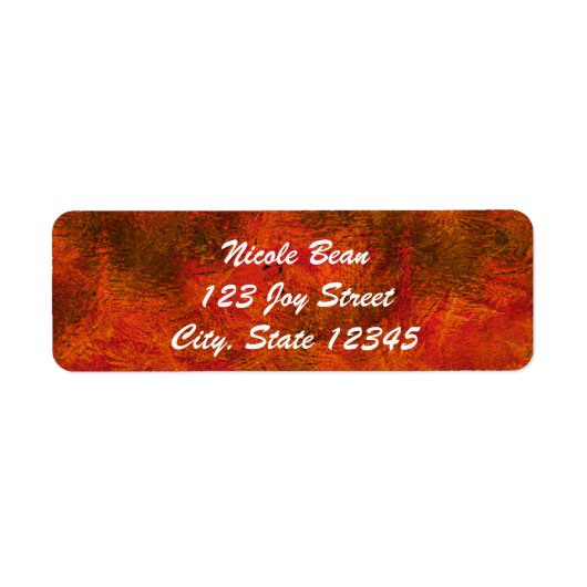 Étiquette Invitation Couleurs d'Automne (Devant)