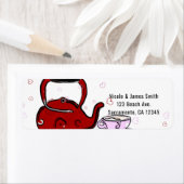 Étiquette Invitation de fête chic pour la Saint-Valentin Tea (En situation)