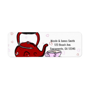 Étiquette Invitation de fête chic pour la Saint-Valentin Tea