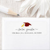 Étiquette Invitation de la fête de graduation / adresse de F (En situation)