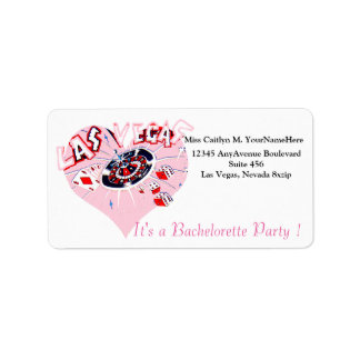 Étiquette Invitation de la fête rose de Las Vegas