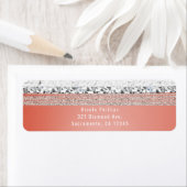 Étiquette Invitation de la partie de bling en argent trempé (En situation)