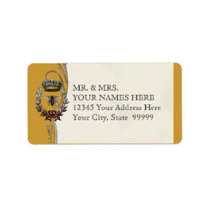 Étiquette Invitation de la reine Bee Mariage royale