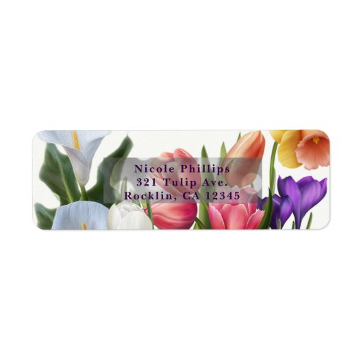 Étiquette Invitation de mariage de Pâques Florale de Printem (Devant)