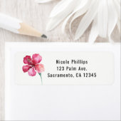 Étiquette Invitation de mariage Fleur Florale d'Hibiscus Tro (En situation)