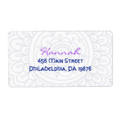 Étiquette Invitation du Bat mitzvah Hamsa (Devant)