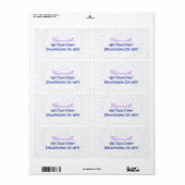 Étiquette Invitation du Bat mitzvah Hamsa (Feuille entière)