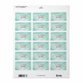 Étiquette Invitation du Bat mitzvah Ocean Sea Life (Feuille entière)