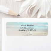 Étiquette Invitation élégante d'été étoile de mer blanche de (En situation)