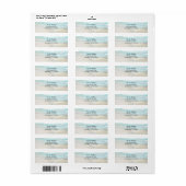 Étiquette Invitation élégante d'été étoile de mer blanche de (Feuille entière)