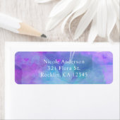 Étiquette Invitation en pastel de partie de papillon (En situation)